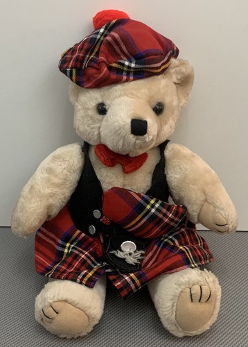 Vintage scottish teddy bear - scottish,