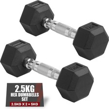 Hex Dumbbells Set Pair Rubber