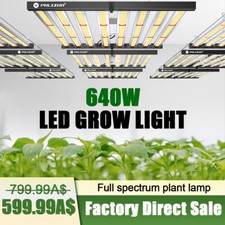 640W Foldable 8Bar LED Plant Grow Light Fanless IP65 for UK Indoor & Greenhouse