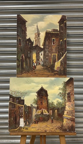 Pair oil paintings - of,