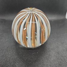White/Gold Stripe Glass
