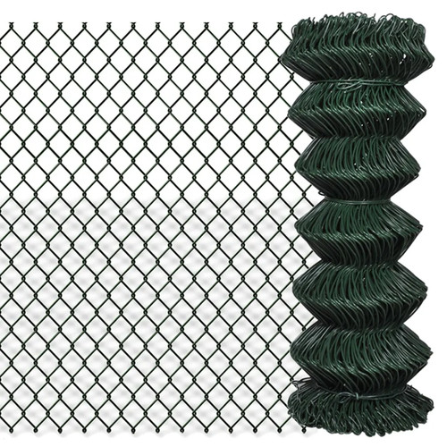 Walplus chain link fence green - chain,