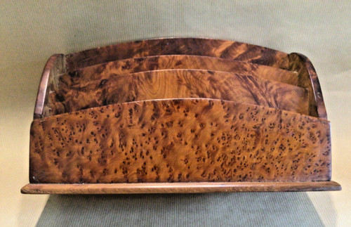 Natural burr wood - burr, letter