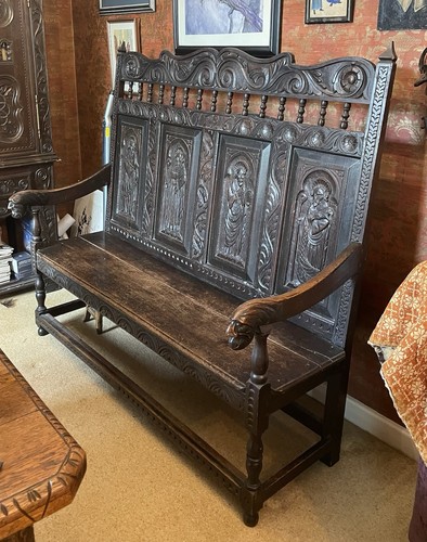 Century carved oak monk - 18,