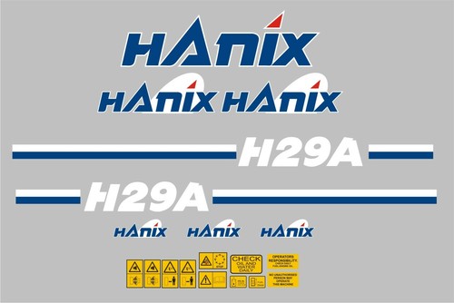 Hanix h29a mini digger decal - hanix,