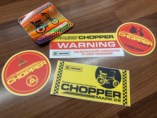 Raleigh chopper 5pc sticker - raleigh,