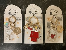 BNIP Peanuts Snoopy 70th Anniversary  KEYRING KEYCHAIN METAL / ENAMEL