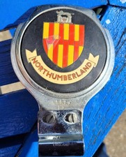NORTHUMBERLAND CAR BAR BADGE, RENAMEL , LAMBRETTA VESPA SCOOTER