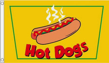 HOT DOGS FLAG 5' x 3 Fast