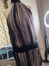 Zara Women's 1920’s Inspired Silk Mix Stripped Dress Size 32 XL