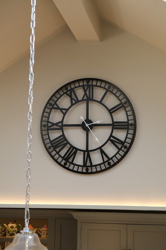 Large black clock indoor - black,