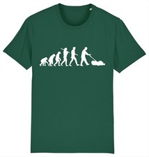Evolution of Lawn Mower Man Gardener Gardening T-Shirt