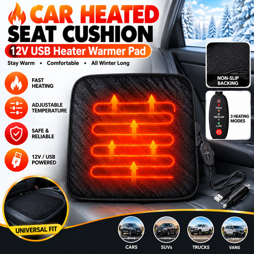 Heated seat pad - heated, usb