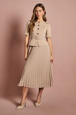 Coast Beige Midi Dress Womens Occasion Dresses