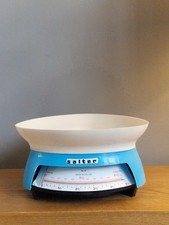 1970s Retro Salter Scales. Blue And White.