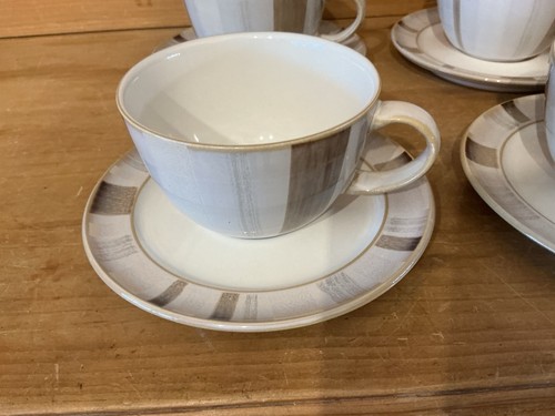 Denby cup with - with, saucer.