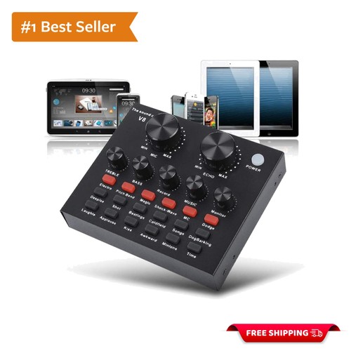 Black usb karaoke mixer 8 - black,