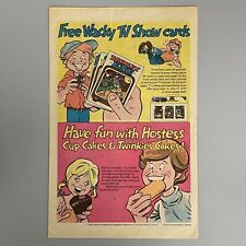 WACKY TV SHOW CARDS HOSTESS CUP CAKES TWINKIES CAKES 1978 VINTAGE RETRO ADVERT