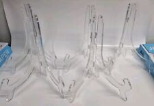 5 x Clear Plastic Display Plate Stands Picture Frame Book Photo Pedestal Holder
