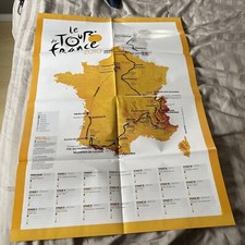 2010 LE TOUR DE FRANCE OFFICIAL A1 ROUTE MAP WALLCHART ROAD RACE CYCLING VGC