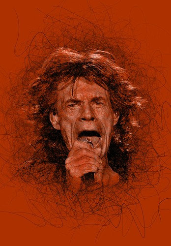 Mick jagger sketch rolling - jagger,