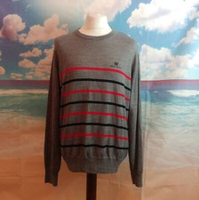 Palm Grove Golf Clothing grey 50% wool 50% acrylic Jumper. UK men's size Large