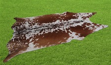 100% Genuine Cow hide Rug Area Carpet Skin Leather 24.11 sq.feet (62"x56") A-702