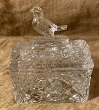 Hofbauer BYRDES Collection, Lidded Crystal Trunk Trinket Box