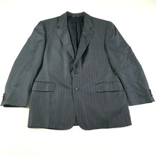 Vintage Cambridge Blazer Suit Jacket 36R Blue Striped Ermenegildo Zegna Wool