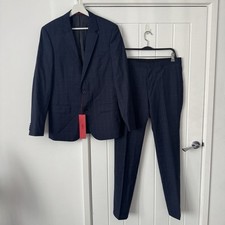 Hugo Boss Red Label Slim Fit 100% Wool Suit Jacket 38R Trousers 46 See Pics NWT