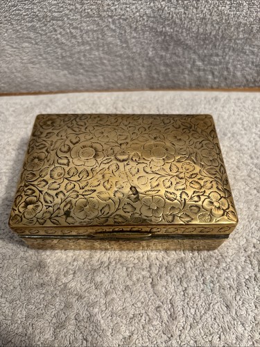 Vintage indian brass box - indian,