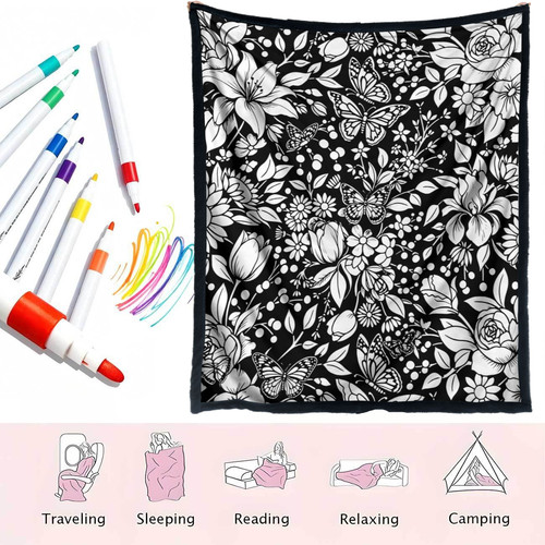 Diy coloring blanket with - coloring,