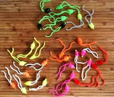 29 x Egg Worm Fly, Mixed Colours, Size 10 Barbless, Hothead Beads