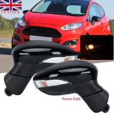 Pair Black Wing Mirror Power