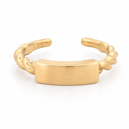9ct yellow gold plate toe - plate,