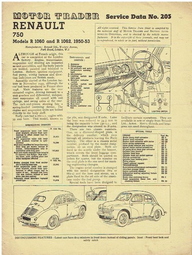 Renault 4cv 750 1950 - 4cv, 1950-53