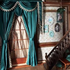 Miniature Dollhouse Curtain
