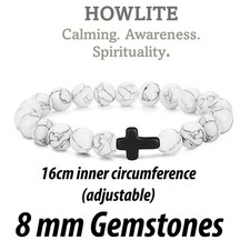 Howlite Cross Bracelet Women