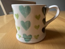 Rare Emma Bridgewater Pottery Cafe Tiny Hearts Mugs 5.5cm Diameter 6cm Tall