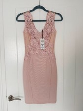 Lipsy Nude Pink Bodycon Dress