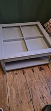 IKEA Liatorp Display Drawer Coffee Table Shelf Tempered Glass, 93x93cm Square