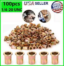 100 Pcs RIVET NUT Flat Head