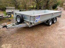 BRAND NEW Ifor Williams LM146 twin axle flat bed trailer with ally floor LED lig