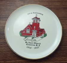 125 th Anniversary St. Ann's Church Cranston R.J. 1858 - 1983 Plate 9 1/4"