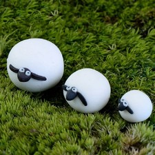 3 PCS Cartoon Sheep Resin