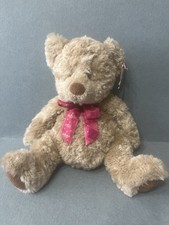 Russ Berrie Alfie Teddy Bear  18” Soft Plush Toy with Bow Vintage – Worn Tag
