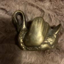 3 Inch Brass Swan Figurine