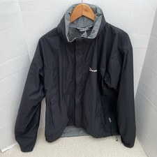 Men’s Berghaus Black AQUA FOIL Jacket with Pack Away Hood & Two Pockets Size L 
