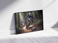 MOTOCROSS MOTORBIKE RIDER POSTER JUMP DIRT BIKE SPORT RACING WALL ART A2 A1 SIZE