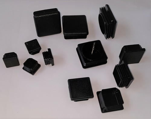 Black plastic end caps - plastic, /